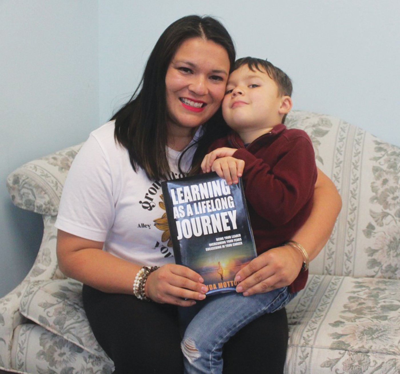 A MOM: Warwick author Amanda Mottola and her son Luca.